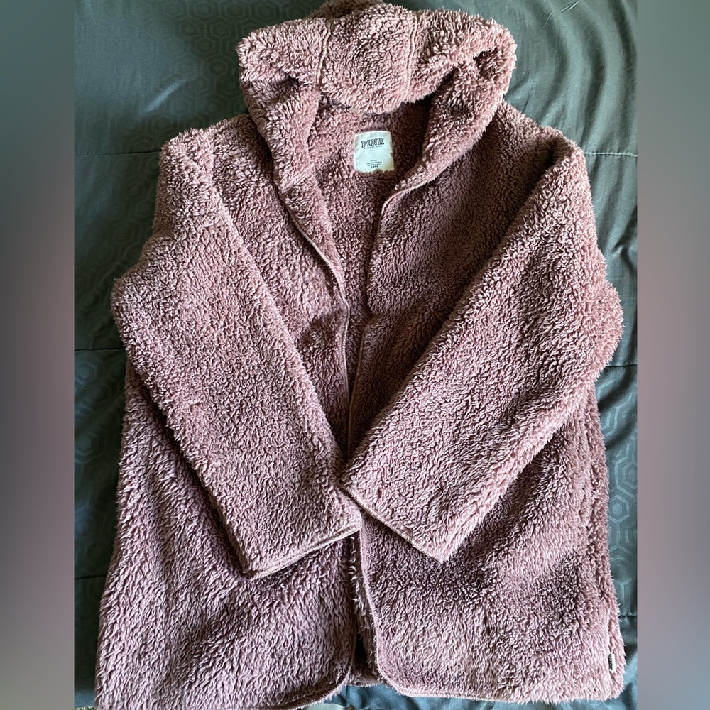 Pink Victoria's Secret Plush Fleece Jacket